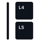 Стилізоване зображення кнопок на тильному боці пристрою