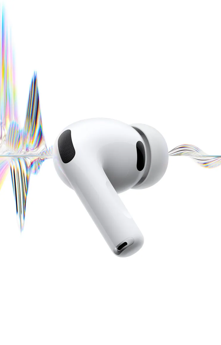 AirPods Pro 3, белый цвет, микрофон с поглощением шума, силиконовый вкладыш, короткое основание
