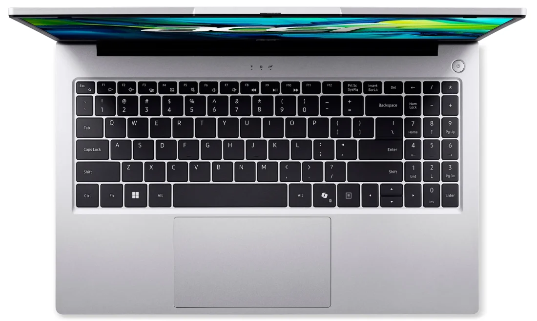 Acer Aspire Lite AL15-41P-R4L1 (NX.J98EU.004) Light Silver вид клавіатури