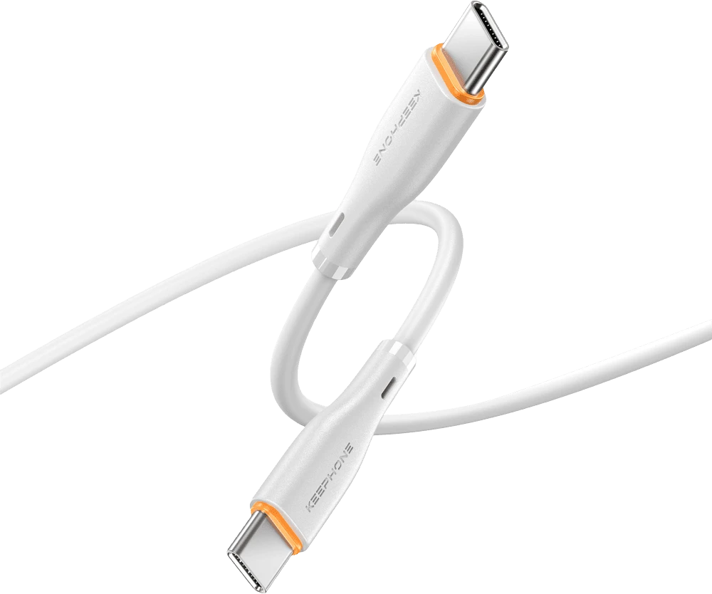Адаптер Keephone MIXEED C-C+45W(Type-C) White (KPMIXD8CCCWH) кабелі