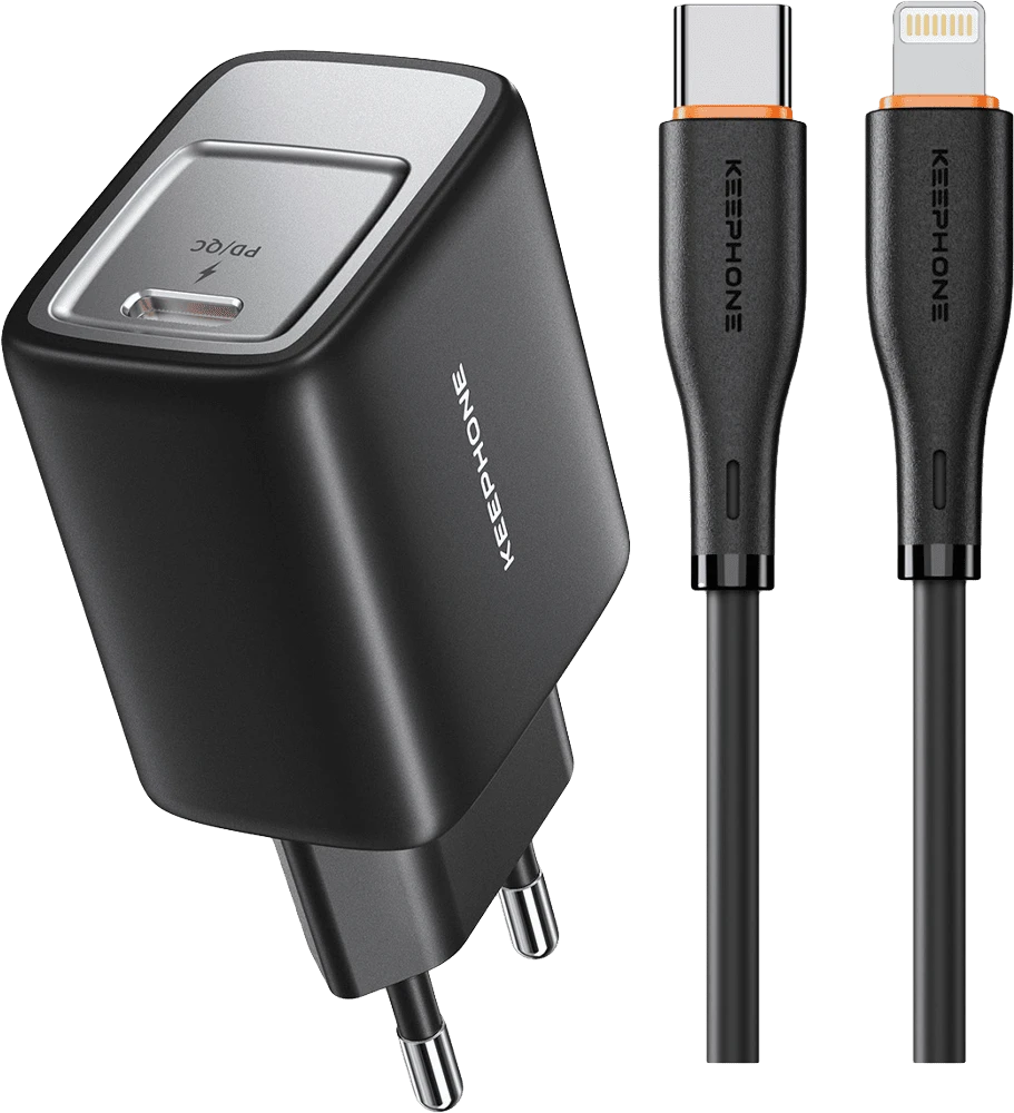 Адаптер Keephone MIXEED C-L+30W(Type-C) Black (KPMIXD6CLCBK) головне фото