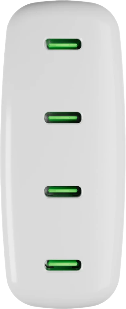 Адаптер Puro GaN Wall Charger with 4 USB-C ports, 140W, white (PUFCMTCUSB3C140WGWHI) вид USB C