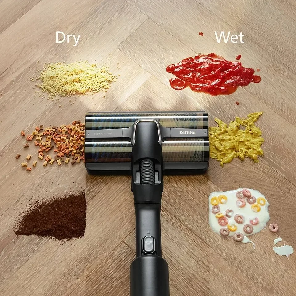 Аккумуляторний пилосос PHILIPS AquaTrio, 9000 Series XW9463/11 демонстрація прибирання