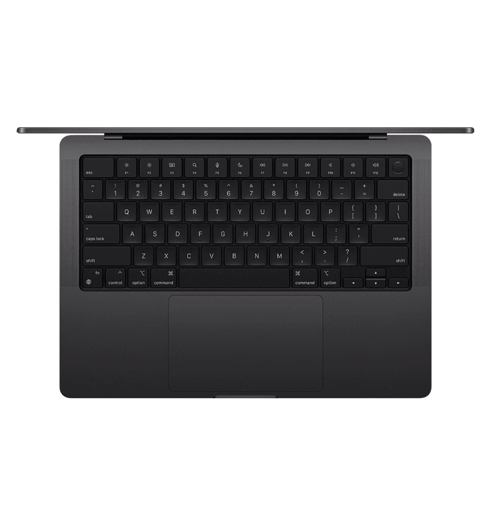 Apple Macbook Pro 14 CTO/M4 Max/16CPU/40GPU/64Gb/1TB SSD SpaceBlack (Z1FE004Q1) вид клавіатури
