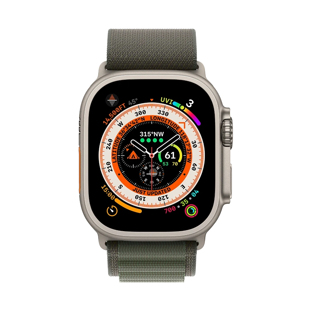 Apple Watch 49mm Ultra Titanium Case Green Alpine Loop - M (MQFN3/MQEW3) Б/У 2