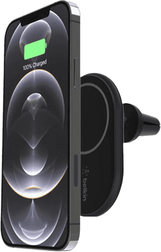 Автотримач UGREEN LP290 Waterfall-Shaped Magnetic Phone Holder Black (80712B) вид зі смартфоном