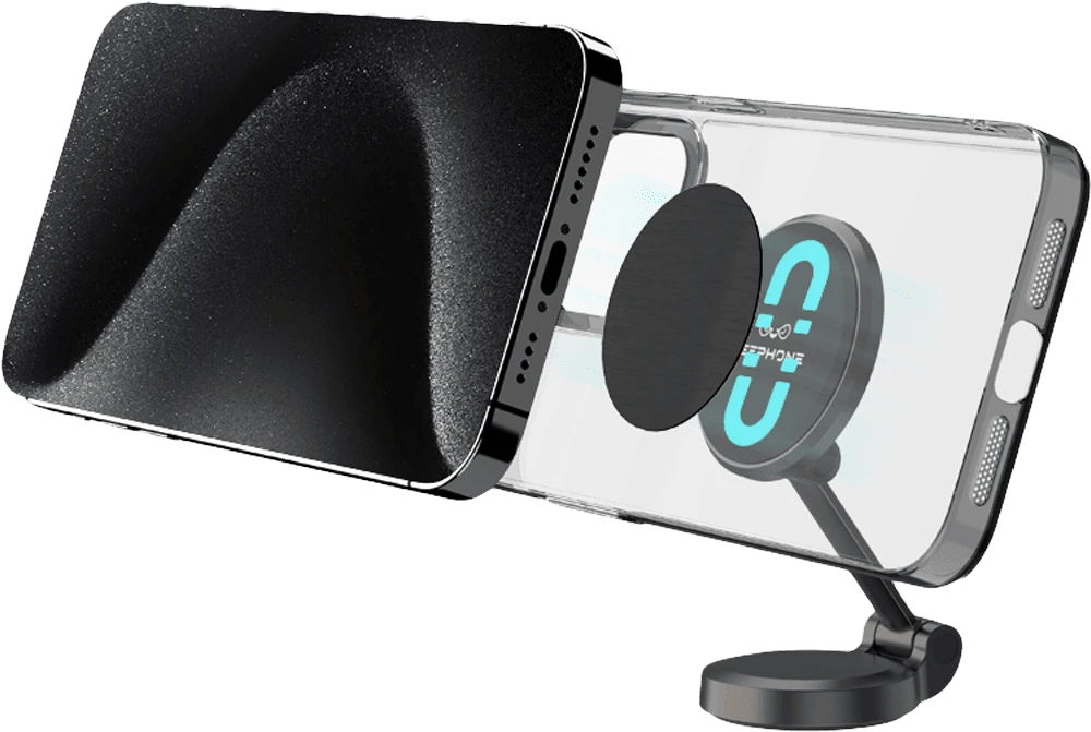 Автотримач Keephone CR-101 Black (KPMAXCR-101BK) боковий вид