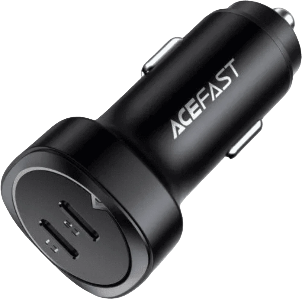 АЗП Acefast B2 72W 2 Type-C (black) боковий вид