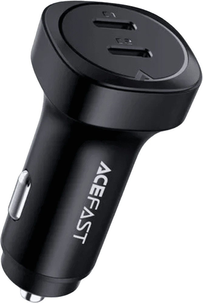 АЗП Acefast B2 72W 2 Type-C (black) вертикальний вид