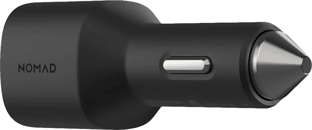 АЗП Nomad Dual Port USB-C 70W Car Black (NM01895985) фото ззаду