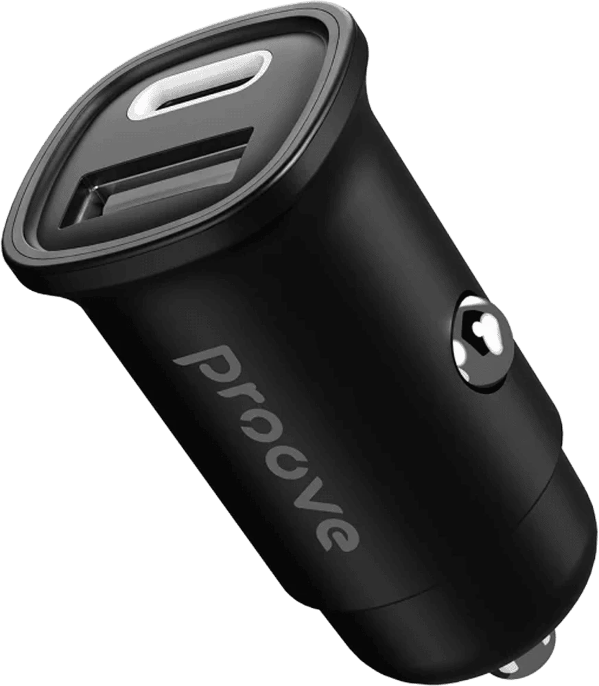 АЗП Proove Flash 30W (Type-C + USB) (black) боковий вид