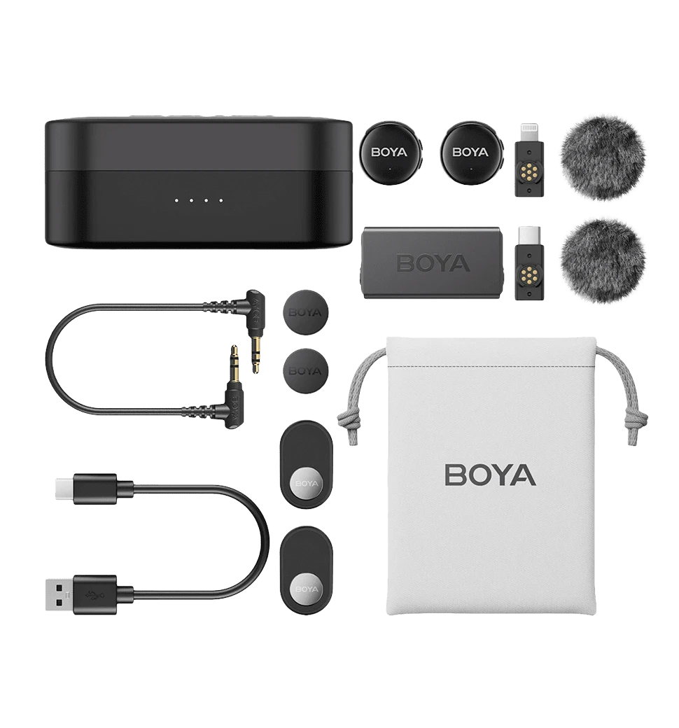 Беспроводной микрофон BOYA LINK 3-01 Type-C/TRS/Lightning Black 4