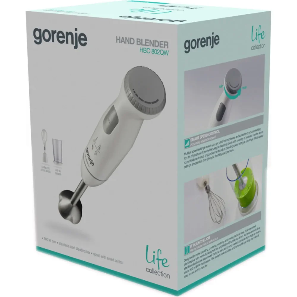 Блендер занурювальний GORENJE HBC802QW вид пакунок