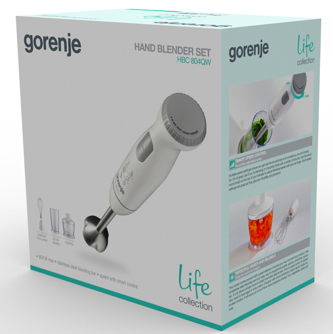 Блендер занурювальний GORENJE HBC804QW вид пакунку