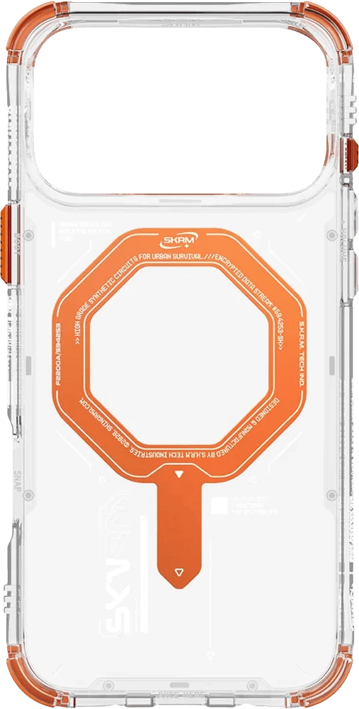 Чохол для iPhone 17 Pro Max Skinarma Magma (2025) Mag-Charge Orange вид без смартфона