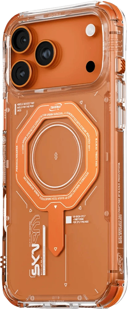 Чохол для iPhone 17 Pro Skinarma Magma (2025) Mag-Charge Orange боковий вид