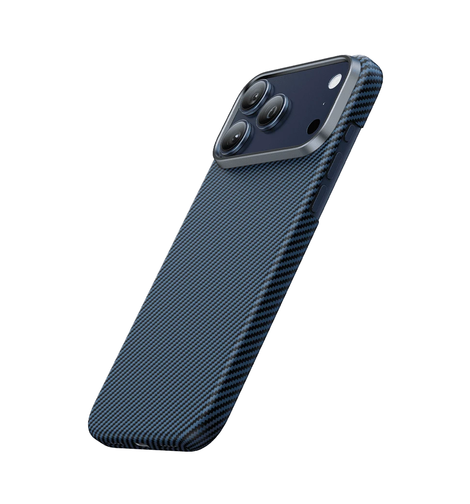 Чохол Keephone KEVLAR NORRA MagSafe Case for 17 Pro Max Indigo (KPKVNA17PMBL) демонстрація