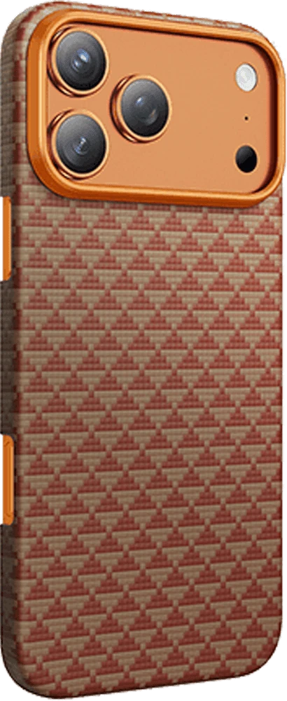 Чохол Keephone KEVLAR Paris MagSafe Case for 17 Pro Max Orange Titanium (KPKLPR17PMOR) вид чохла