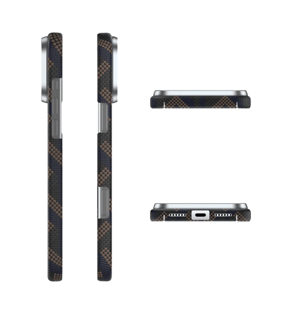 Чохол Keephone KEVLAR PRAGUE MagSafe Case for 17 Pro Midas (KPKVPG17PMS) фото збоку