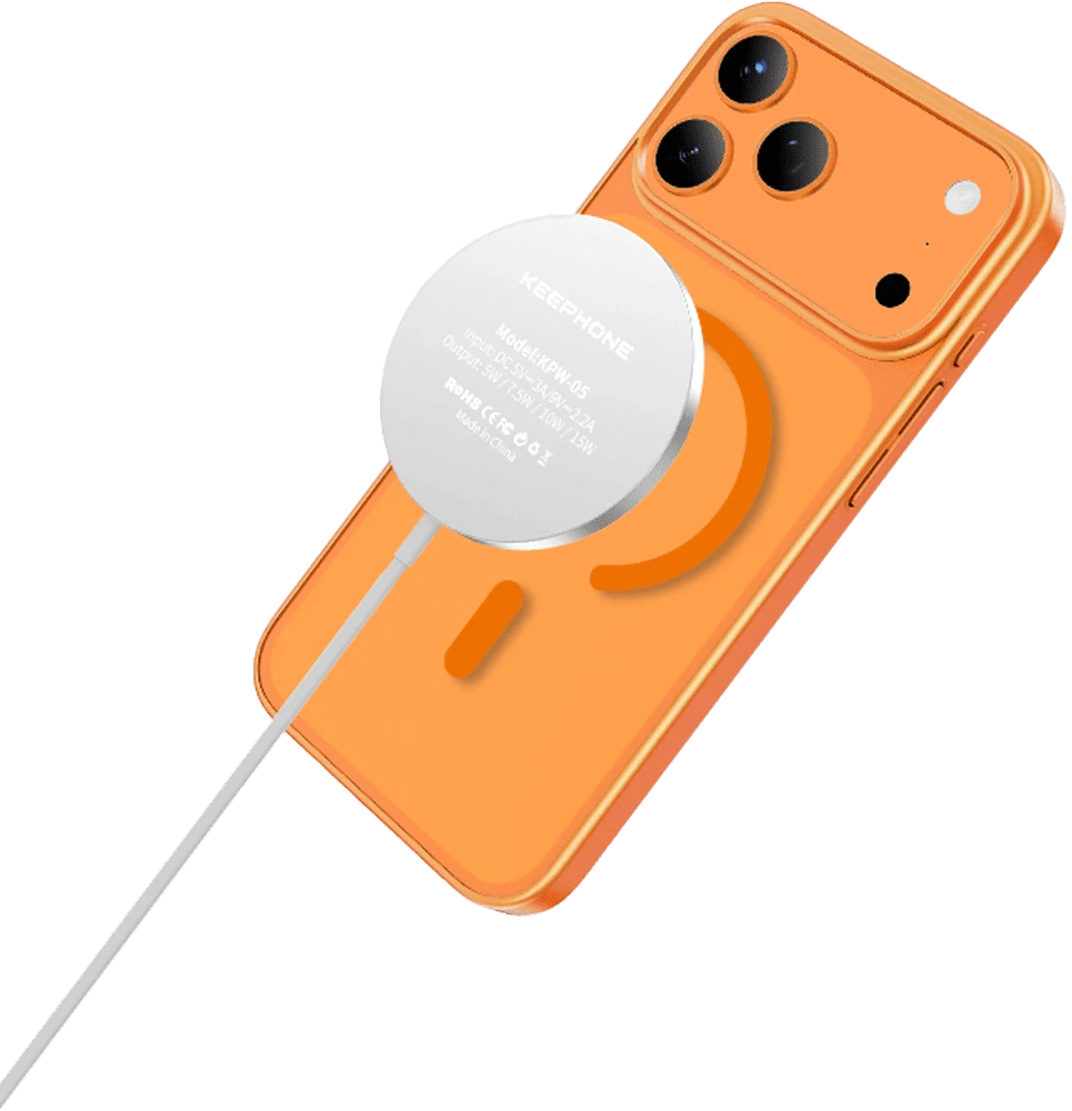 Чохол Keephone SKINGRIP MagSafe Case for 17 Air Black Titanium (KPSKG17ABK) демонстрація заряджання