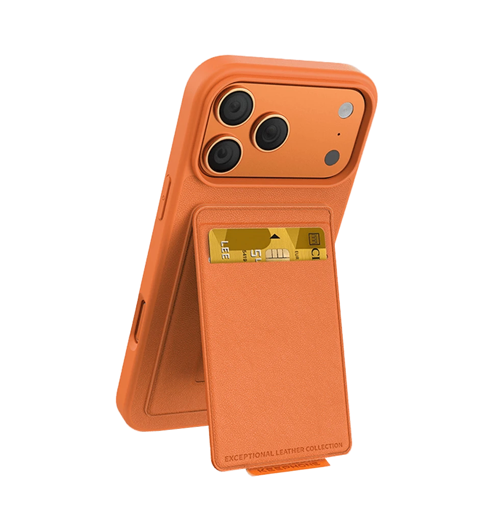 Чохол Keephone SUEDEA MagSafe Case for 17 Pro Cosmic Orange (KPSUDA17POR) вид підставки