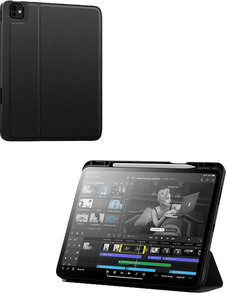 Чохол-книжка Keephone Icarer Stand  для iPad 10,9/11 Black (KPICS24A11BK) розгорнутий вид