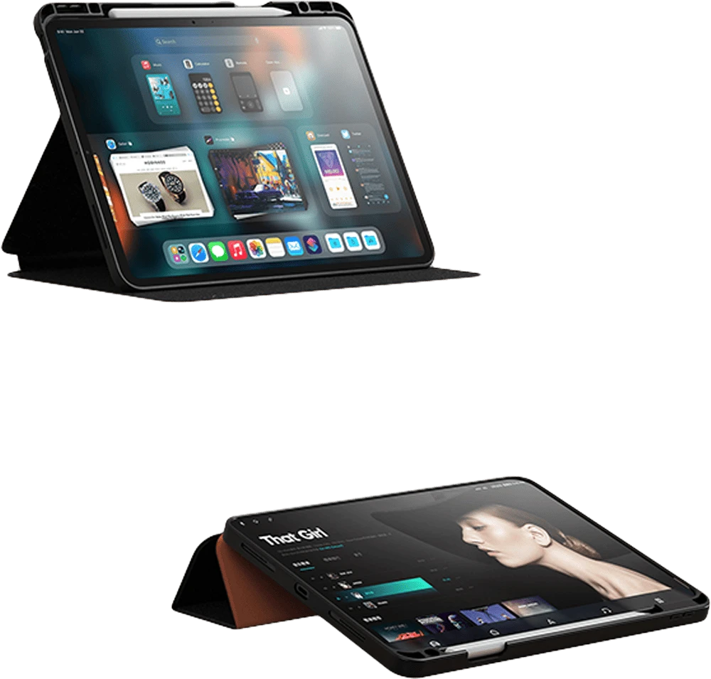 Чохол-книжка Keephone Icarer Stand  для iPad 10,9/11 Brown (KPICS24A11BN) розгорнутий вид