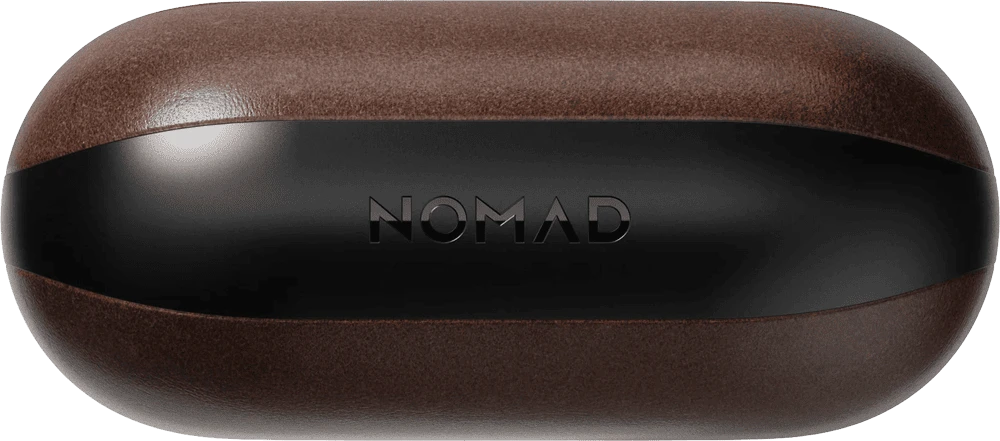 Чохол Nomad Modern Leather Rustic Brown Horween for Airpods Pro 3rd Gen (NM011284858) вид зверху