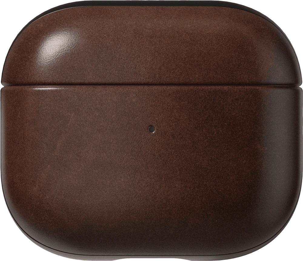 Чохол Nomad Modern Leather Rustic Brown Horween for Airpods Pro 3rd Gen (NM011284858) передній вид