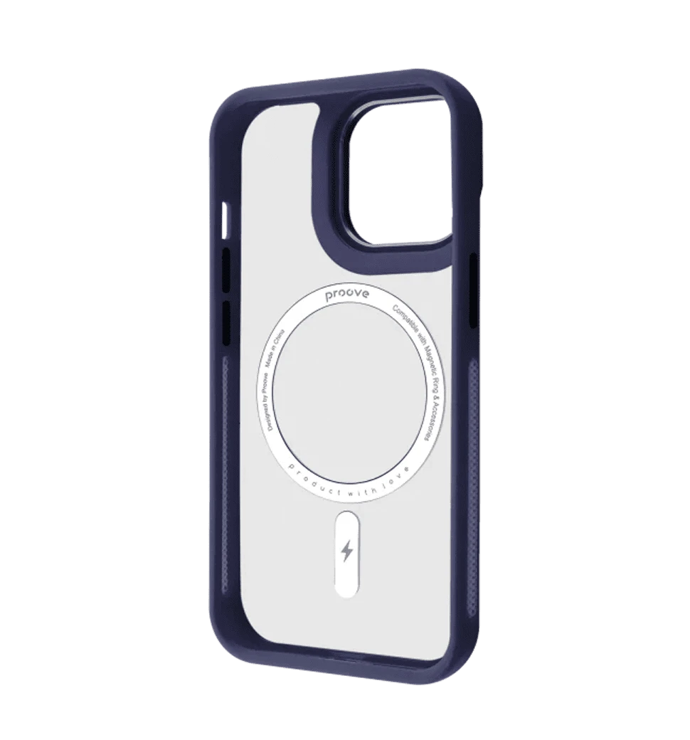 Чохол Proove Clear Essence Case with Magnetic Ring iPhone 14 Pro (midnight blue) подарунок фото зсередини