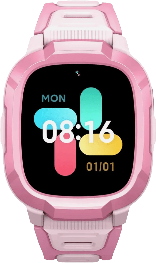 Дитячий годинник-телефон Mibro P6, 1.4", 240x280, GPS, 2MP, 900мА·год, 2АТM, рожевий вид дисплею