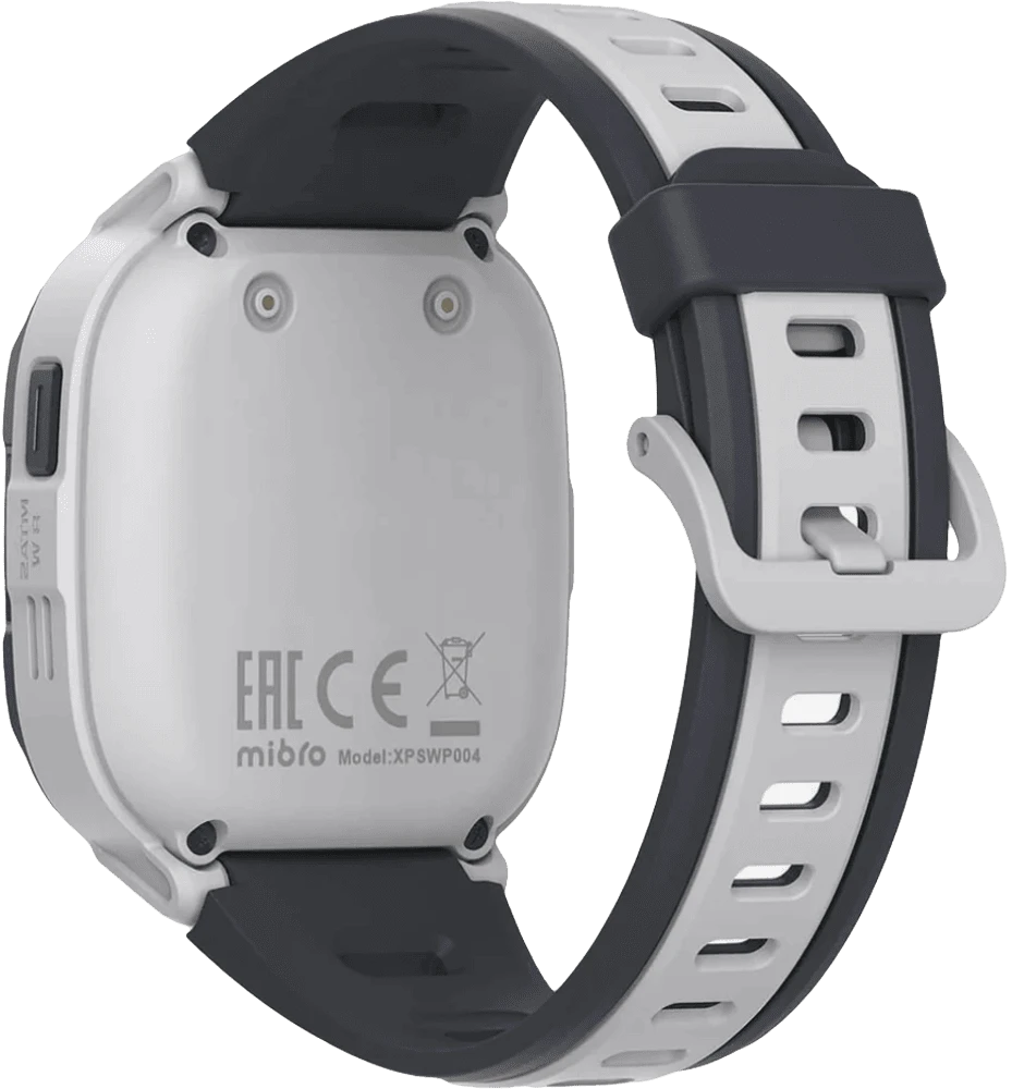 Дитячий годинник-телефон Mibro P6, 1.4", 240x280, GPS, 2MP, 900мА·год, 2АТM, сірий задній вид