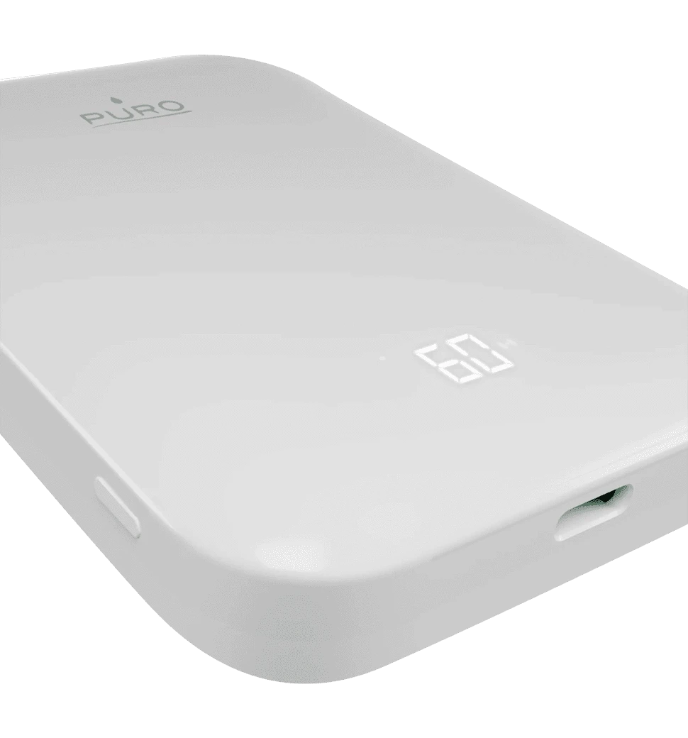 Додаткова батарея Puro Powerbank MagSafe 5000mAh 1 USB-C,20W,Display PUFCBB50P4MAGWHI 2
