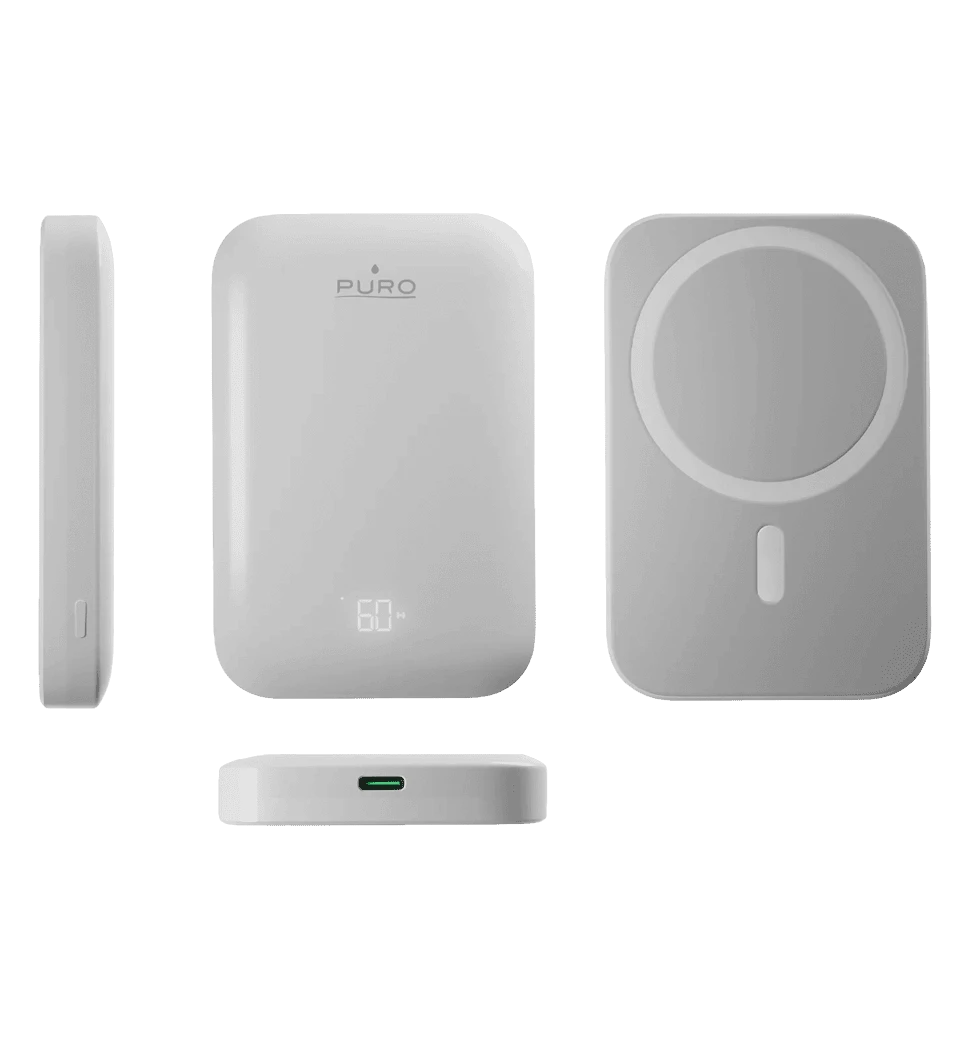 Додаткова батарея Puro Powerbank MagSafe 5000mAh 1 USB-C,20W,Display PUFCBB50P4MAGWHI 3