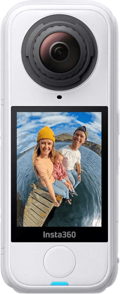 Екшн-камера Insta360 X4 Air Starter Bundle (Arctic White) (CINSAAFA/SE17) вид дисплея