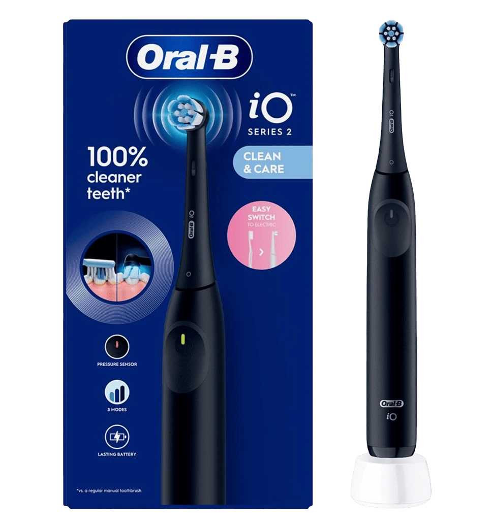 Електрична зубна щітка BRAUN Oral-B iO Series 2 iOS2.1C9.0 Black (8700216614931) фото з пакуванням