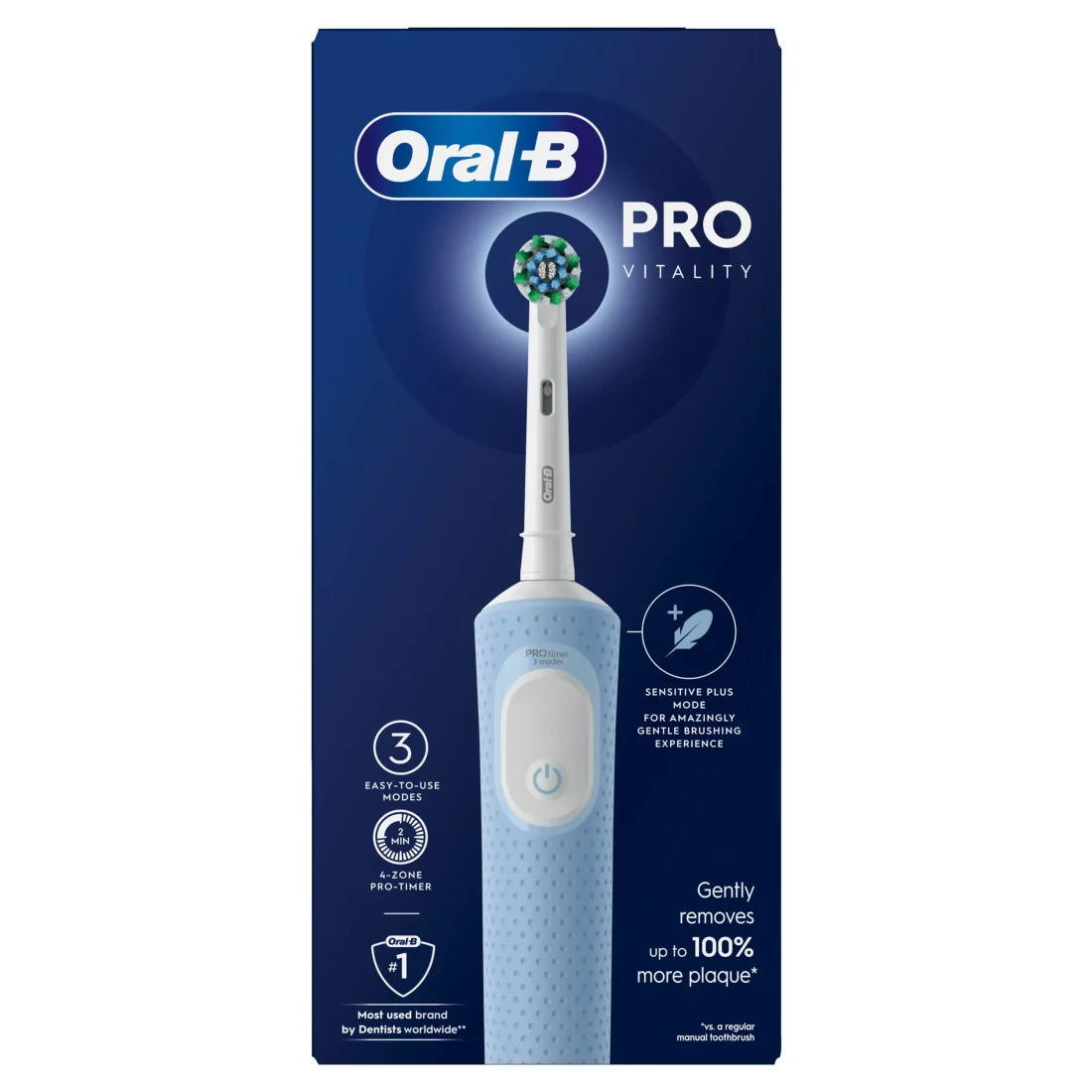 Електрична зубна щітка ORAL-B Vitality Pro D103.413.3 Protect x clean Vapor Blue (4210201446453) фото коробки
