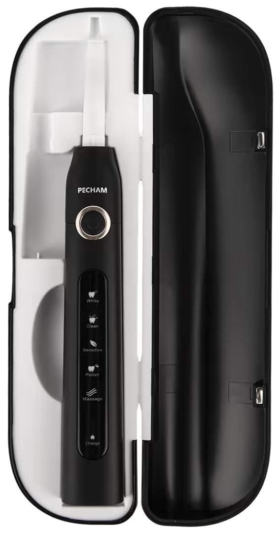 Електрична зубна щітка PECHAM Black Travel PC-080 (0290119080103) чохол та щітка