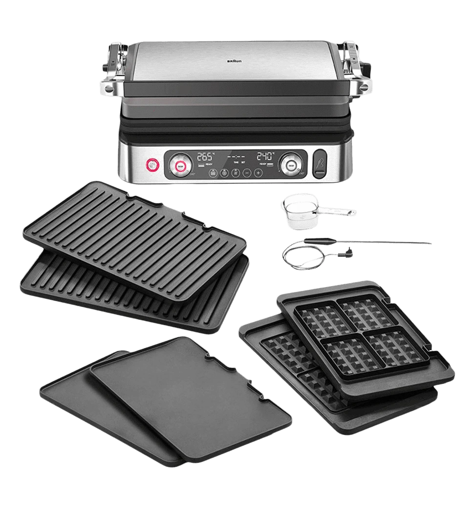 Електрогриль BRAUN MultiGrill 9 Pro CG9167 фото з насадками