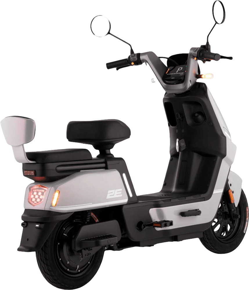 Електроскутер 2E FY70, (Сірий) 800 Wh вид задній план під кутом