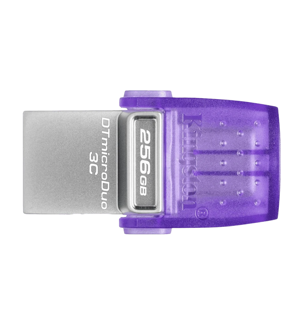 Флеш пам'ять 256GB DataTraveler microDuo 3C 200MB/ s dual USB-A + USB-C DTDUO3CG3/256GB боковий