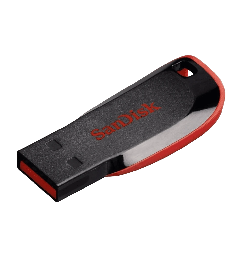 Флеш пам'ять USB SanDisk Cruzer Blade 32GB USB 2.0 Black (SDCZ50-032G-B35) передній вид