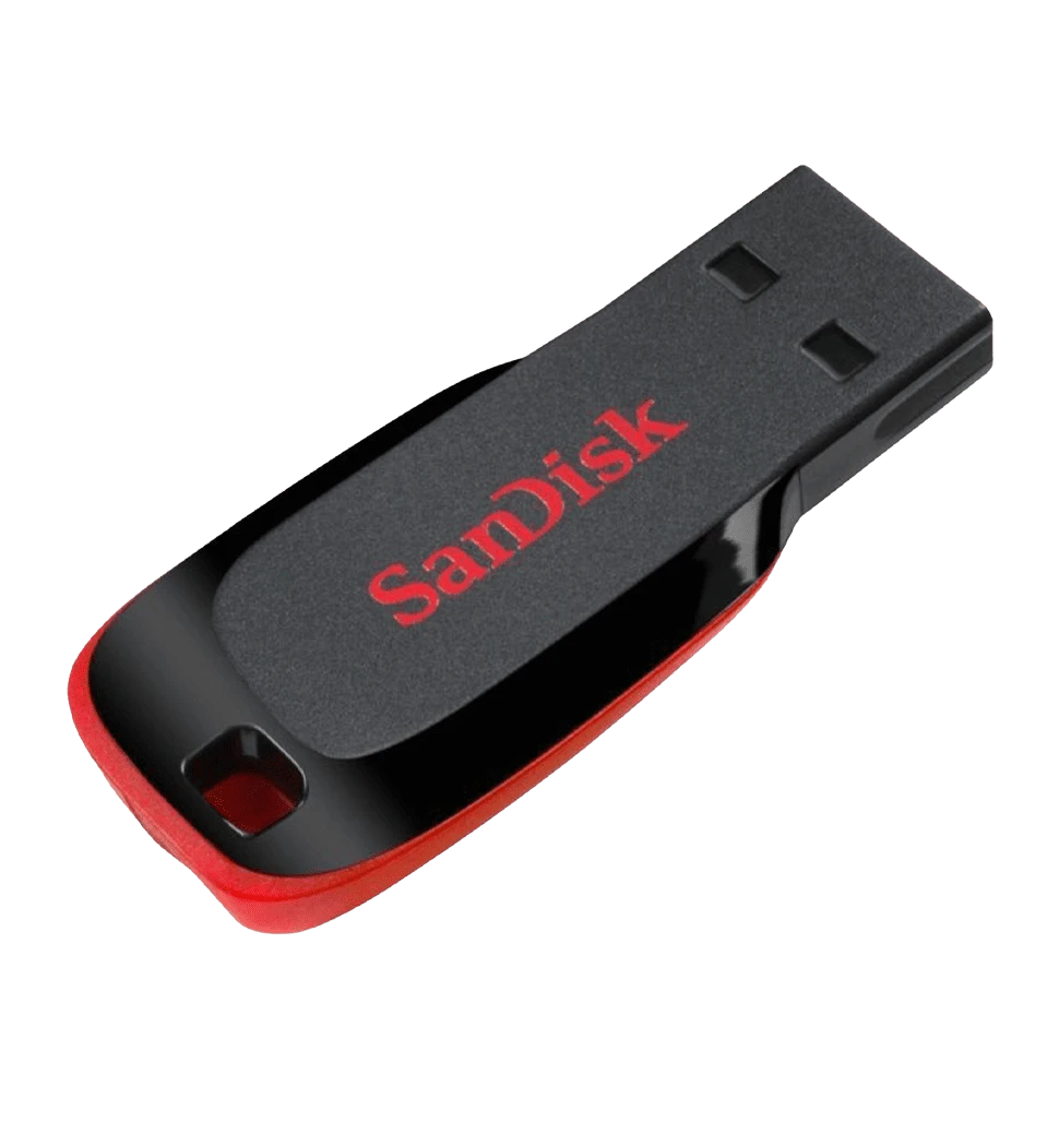 Флеш пам'ять USB SanDisk Cruzer Blade 64GB USB 2.0 Black (SDCZ50-064G-B35) задній вид