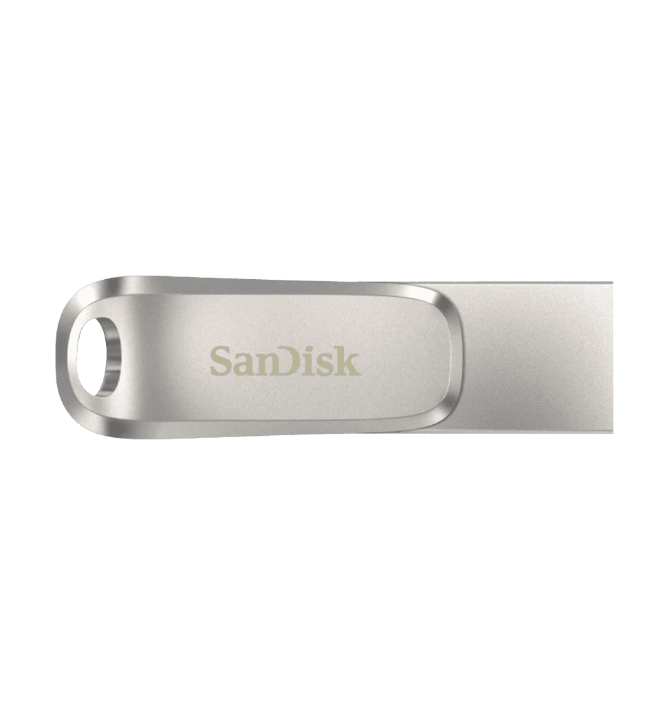 Флеш-пам'ять USB SanDisk Ultra Dual Drive Luxe 1TB USB 3.1 / USB Type-C Silver (SDDDC4-1T00-G46) горизонтальний вид