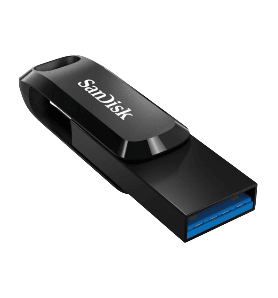 Флеш-пам'ять USB SanDisk Ultra Dual Drive Luxe 512GB USB 3.1 / USB Type-C Black (SDDDC3-512G-G46) передній вид