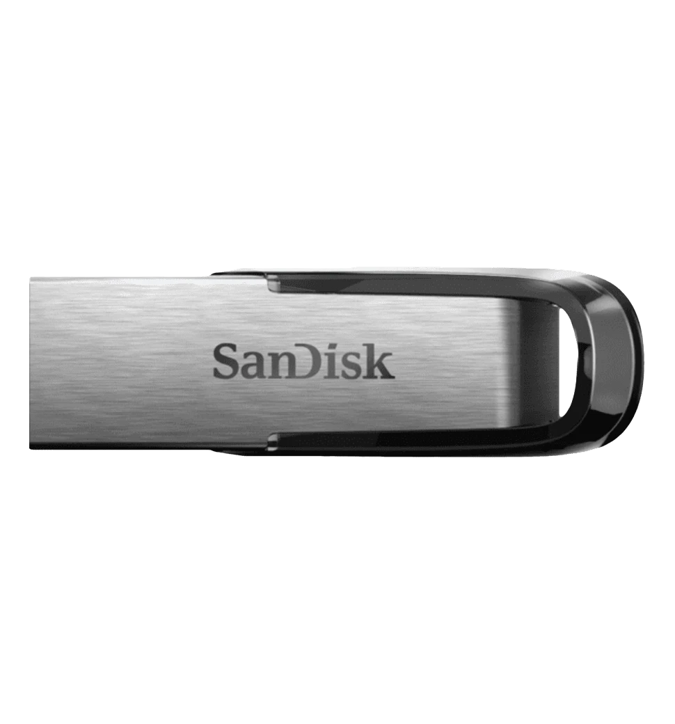 Флеш пам'ять USB SanDisk Ultra Flair 64GB USB 3.0 Silver/Black (SDCZ73-064G-G46) горизонтальний вид