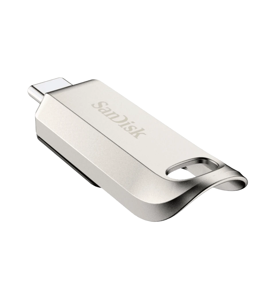 Флеш-пам'ять USB SanDisk USB 3.2 Gen1 Ultra Luxe Type-C 128Gb (400Mb/s) (SDCZ75-128G-G46) задній вид