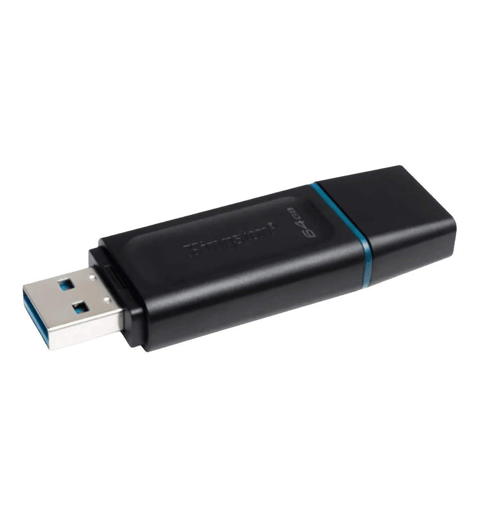 Флеш пам'ять USB3.2 Gen 1 DataTraveler Exodia (Bla ck+Blue) - 2 Pack DTX/64GB-2P відкрите
