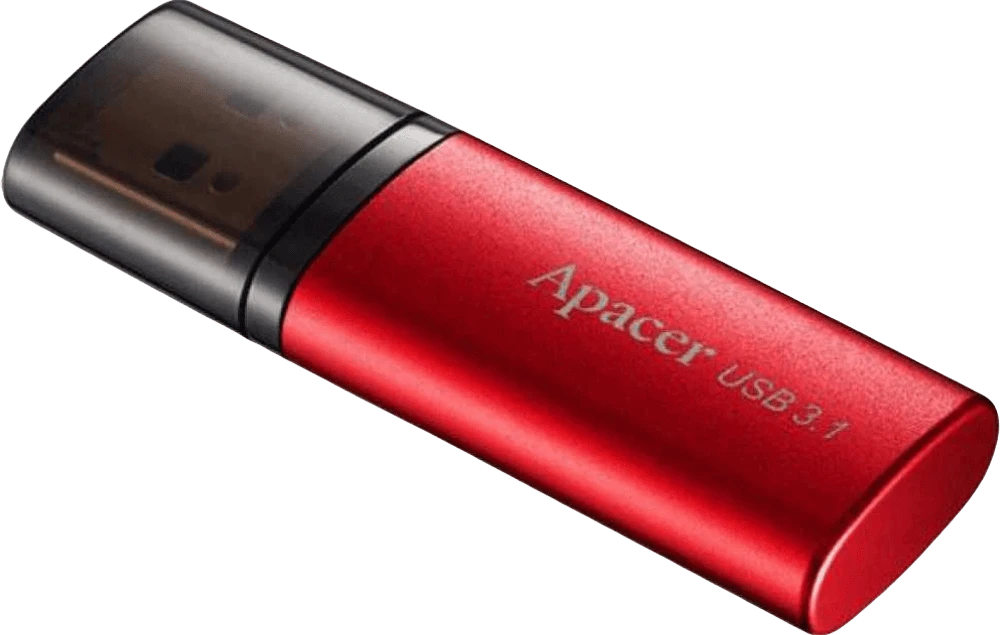 Флешка Apacer 3.1 (AH25B) 128GB Red (AP128GAH25BR-1) боковий вид