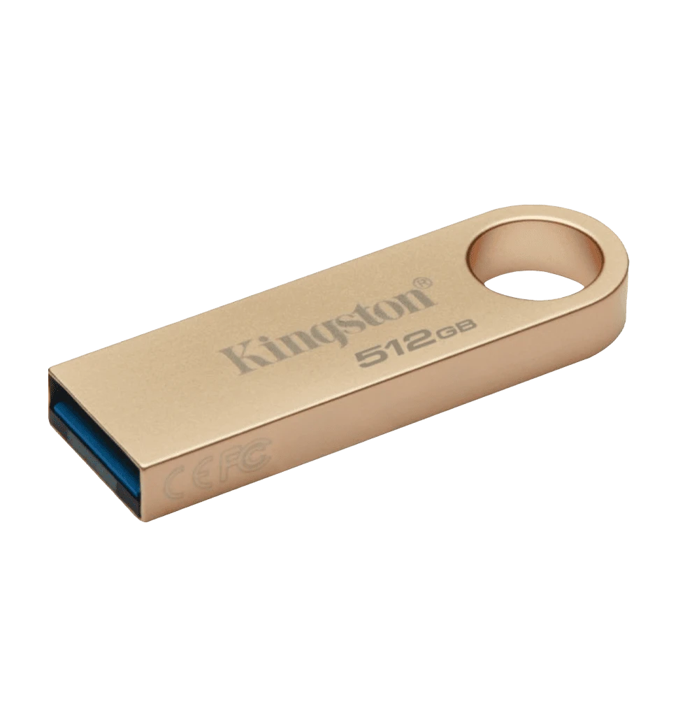 Флешка Kingston 512 GB DataTraveler SE9 Gen 3 Gold (DTSE9G3/512GB) вид під кутом